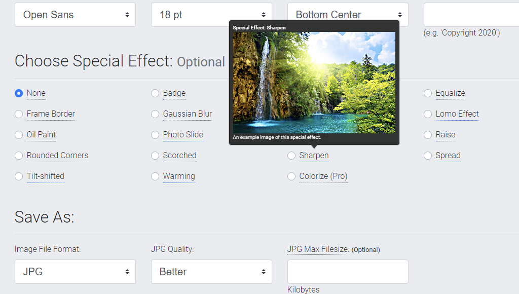 Apply photo filters to enhance your images