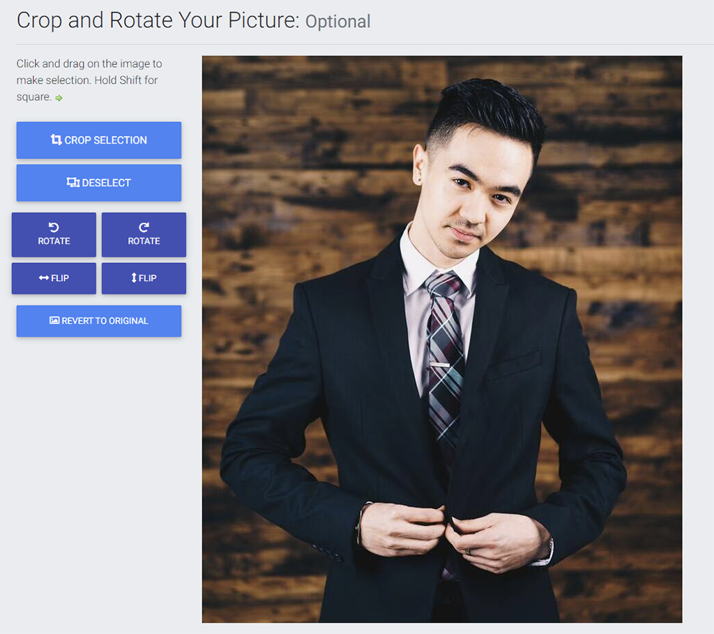 Resize images for LinkedIn